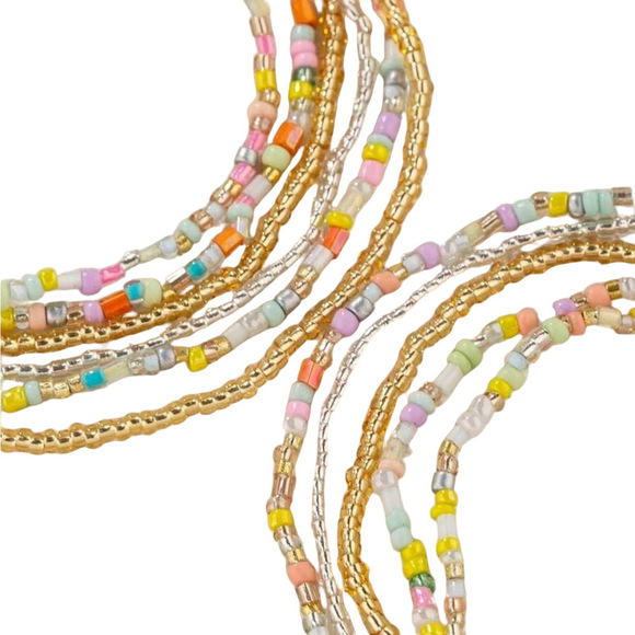 Boho Multi-Layered Beaded Bracelet Set - 11 pieces | NWT | One Size - Picture 5 of 6